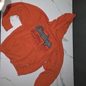 Russell Athletic Orange Hoodie with Black and White Oklahoma Cowboys